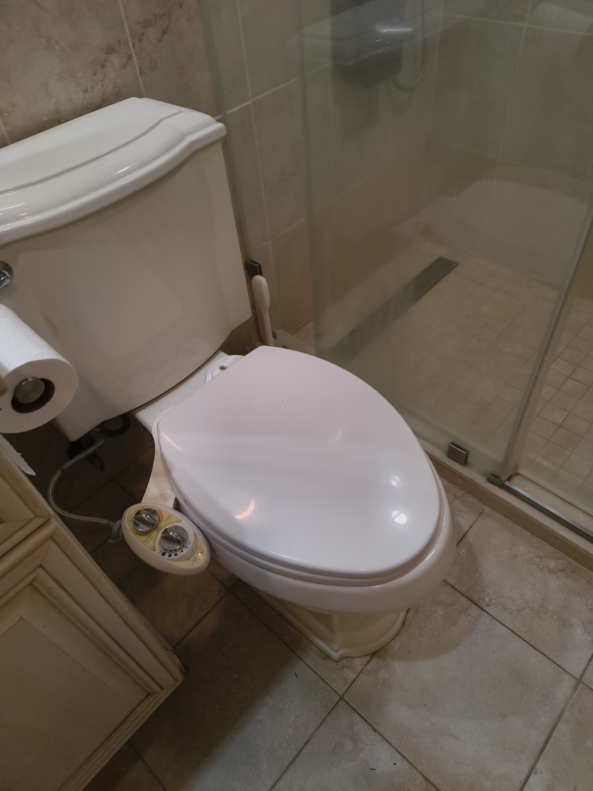 Clean shower and toilet
